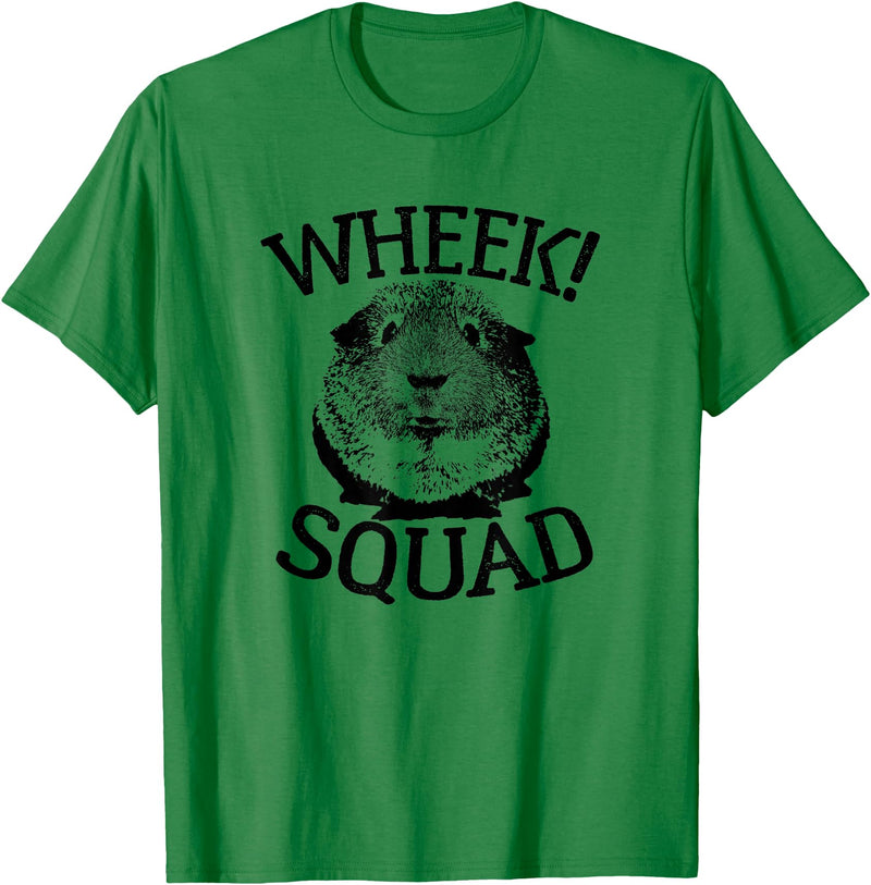 Guinea Pig Squads Guinea Pig T-shirts Wheek Squad Cute Funny Guinea Pig Shirts T-Shirt - Kelly Green