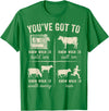Cow You've Got To Know When to Shirt Retro You've Got to Know When to Hold'em Funny Cow Lover T-Shirt - Kelly Green