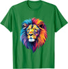 Cool Geometric Lion Colorful Geometric Lion | Lion Graphic for men, women, teens T-Shirt - Kelly Green