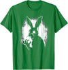 Scary Goth Rabbit, Horror Rabbit, Weirdcore Rabbit T-Shirt in Kelly Green