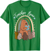 Thank You Teacher Appreciation Gifts Teacher Bear Reading Appreciation Teacher Graphic T-Shirt - Kelly Green