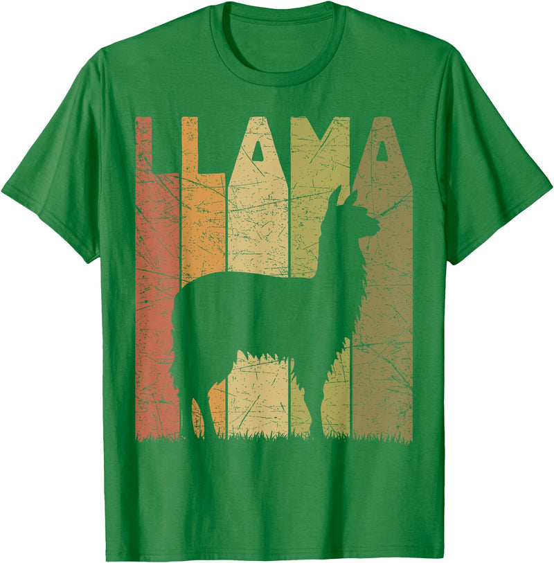 Alpaca Llama Vintage Llama Farming Designs. Llama Vintage Alpaca Llama Lover Retro Alpaca Farmer T-Shirt - Kelly Green