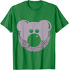 Cub & Bear Beard Hair Shirts Mens Cub & Bear Bears Hairy Beard Face Shirt So Trendy and Cute T-Shirt - Kelly Green