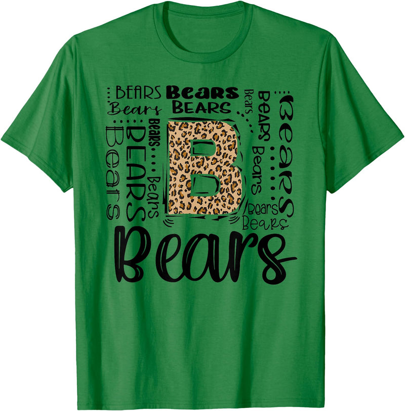 School & Teacher Apparel Teeready - Back To School Bears School Sports Fan Team Spirit Vintage T-Shirt - Kelly Green