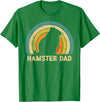 Hamster Dad Father's Day Vintage Style Hamster Dad Daddy T-Shirt - Kelly Green