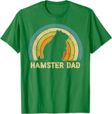 Hamster Dad Father's Day Vintage Style Hamster Dad Daddy T-Shirt - Kelly Green