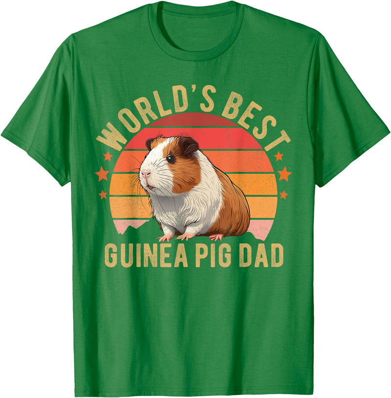Guinea Pig Lovers Guinea Pig Tees Guinea Pig Shirt Worlds Best Guinea Pig Dad Furry Potato T-Shirt - Kelly Green