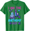 Birthday Party Shirts For Men Women Kids I Am The Birthday Boy Llama Pinata Bday Party Boys Kids T-Shirt - Kelly Green