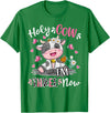 Holy Cow I'm Three 3 3rd Birthday Boy Girl Kids Holy Cow I'm Three 3 Years Old 3rd Birthday Boy Girl T-Shirt - Kelly Green