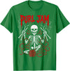 Bone Knitting Co. Purl Jam Skeleton Knitting Craft Lover Funny Design T-Shirt - Kelly Green