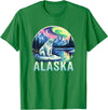 Alaska Cruise Trip Alaska Northern Lights Aurora Viewing Vacation Alaska Trip T-Shirt - Kelly Green