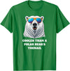 Cooler than a Polar Bear’s Toenail Cute north pole polar bear wearing sunglasses. T-Shirt - Kelly Green