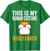 This is My Human Costume I'm Really A Hamster Halloween Kids T-Shirt - Kelly Green