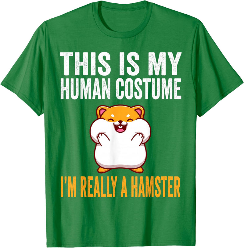 This is My Human Costume I'm Really A Hamster Halloween Kids T-Shirt - Kelly Green