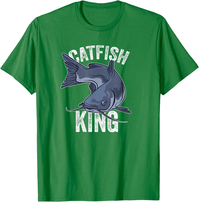 Catfish Gifts Catfish King Catfish Fishing T-Shirt - Kelly Green