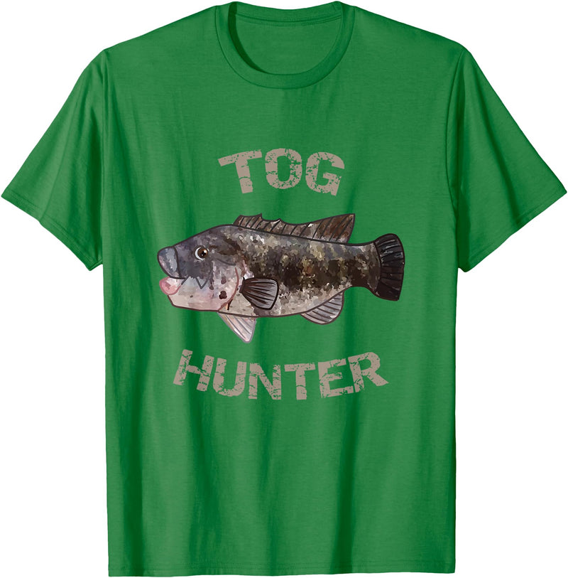 Tautog Blackfish Shirts Tog Hunter | Blackfish T-Shirt | Tautog Shirt T-Shirt - Kelly Green