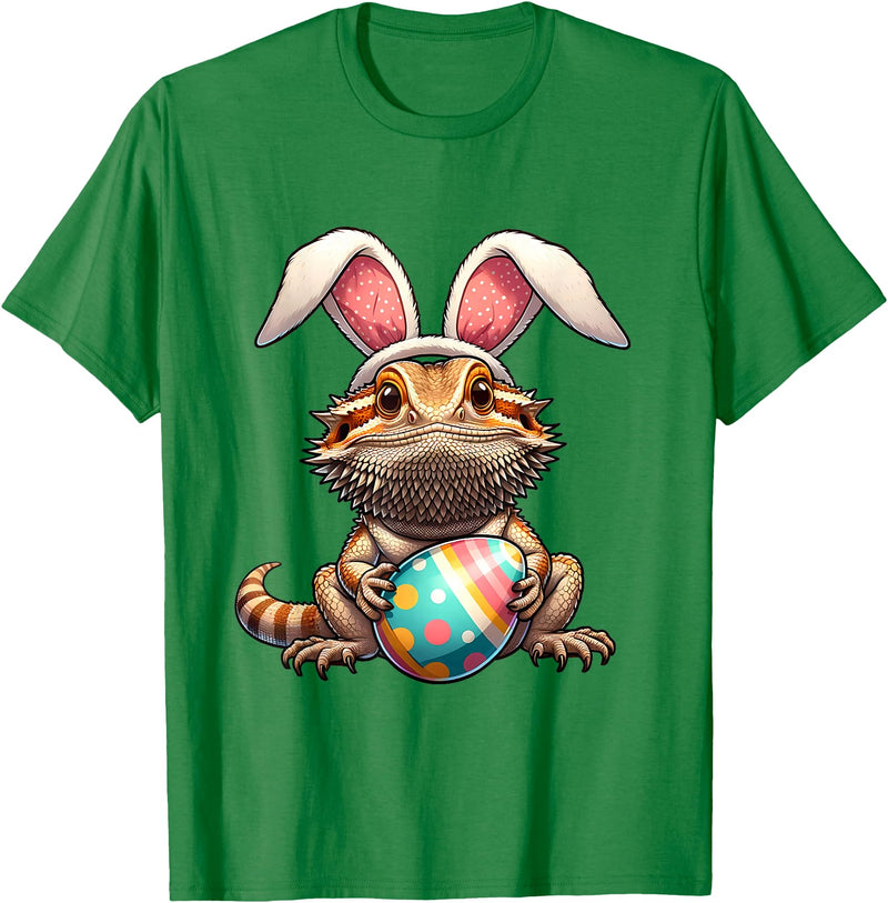 Easter Bearded Dragon Pets Pet Egg Eggs Bunny Rabbits T-Shirt in Kelly Green