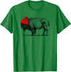 Buffalo Beanie Buffalo Wearing a Beanie Stocking Hat T-Shirt T-Shirt - Kelly Green