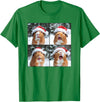 Xmas Guinea Pigs Santa Animal Selfie Men Women Guinea Pig With Santa Hat Christmas Guinea Pig Lover T-Shirt - Kelly Green