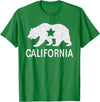 California Bear Souvenirs California State Flag Republic Of California T-Shirt - Kelly Green