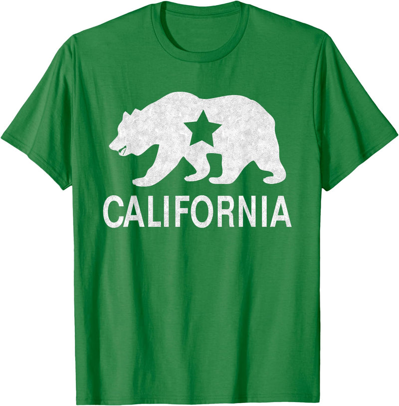 California Bear Souvenirs California State Flag Republic Of California T-Shirt - Kelly Green