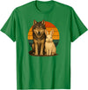 Wolf Rabbit Retro Animal Friends T-Shirt in Kelly Green