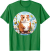 Cool Spring Flowers with Hamster for Season Lovers T-Shirt - Kelly Green