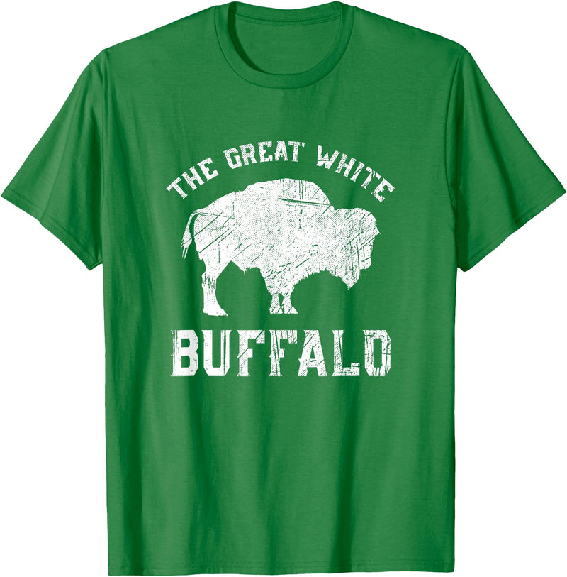 We Are Wildlife The Great White Buffalo T-Shirt Native American Inspired T-Shirt - Kelly Green