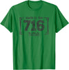 TeesTees Made in the 716 T-Shirt Buffalo NY Souvenir Shirt T-Shirt - Kelly Green