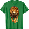 click here for better realistic Animals tees Lion Walking Realistic for Lovers Lions King African Animal T-Shirt - Kelly Green