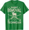 Funny Rabbit Hunting Rabbit Hunter Rabbit Removal Technician T-Shirt in Kelly Green