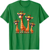 Zoo Family Funny Giraffe Animal Lovers Gifts Giraffe Family Sunglasses Safari Zoo Lover Cartoon Giraffes T-Shirt - Kelly Green