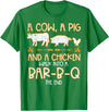 BBQ Barbecue Shirts Men Women Grilling Gifts Cow Pig Chicken Walk Bar B Q Bbq Barbecue Grilling Men Women T-Shirt - Kelly Green