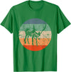 Retro Watusi Gift for Men, Women, Dad & Mom Retro Cow Silhouette - Cattle Farmer Vintage Watusi T-Shirt - Kelly Green