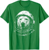 Funny Polar Bear Astronomy Space Retro Astronaut Polar Bear Lovers Space Galaxy T-Shirt - Kelly Green