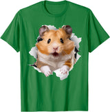 Cute Hamster Design for Men Women Kids Animal Hamster Lovers T-Shirt - Kelly Green