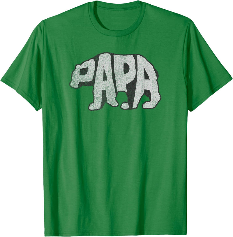 Trendy Apparel Trendy Centered Classic Papa Bear T-Shirt - Kelly Green