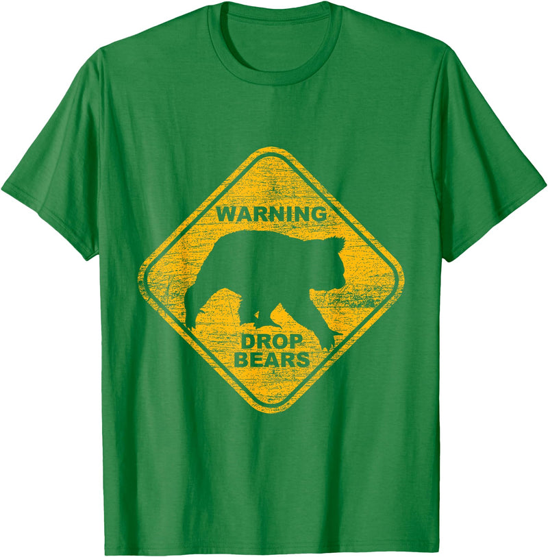 Animal Tees & Gift Idea Attention Falling Bears Animal Design Australia Gift Koala T-Shirt - Kelly Green