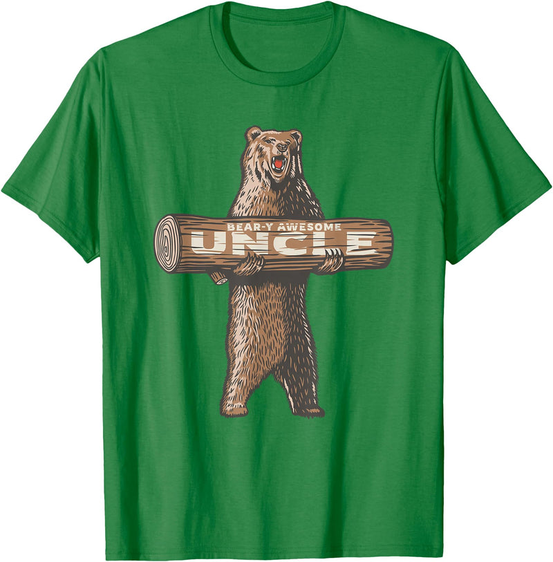 Cartba Uncle Co. Awesome Uncle Funny Saying T-Shirt - Kelly Green