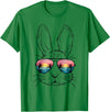 Cute Bunny Easter Lover Bunny Graphic T-Shirt in Kelly Green