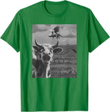 When Pigs Fly Pig Lover Designs Apparel Gifts Cow Selfie With Flying Pigs Fly Funny Gift for Men Women Kid T-Shirt - Kelly Green
