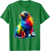 Sea Lions Gift For A Sea Lion Lover Colorful Splash Art Sea Lion Sea Lions T-Shirt - Kelly Green