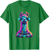 Llama Gamer Lovers Animal Men Women Kids Llama Gaming Animal Video Games Funny Llama T-Shirt - Kelly Green