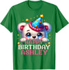 Birthday Teddy Surprise Customized First Name Tee Celebrating Ashley's Birthday Party with a cute Teddy T-Shirt - Kelly Green