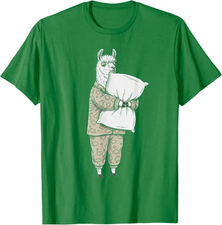Sleeping & Napping Funny Designs For Nap Lovers Funny Sleepy Llama Alpaca Pajama Women Kids Boys And Girls T-Shirt - Kelly Green