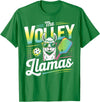 CharlIan Minds - LlamaLovers The Volley Llamas Pickleball Funny Llama T-Shirt - Kelly Green