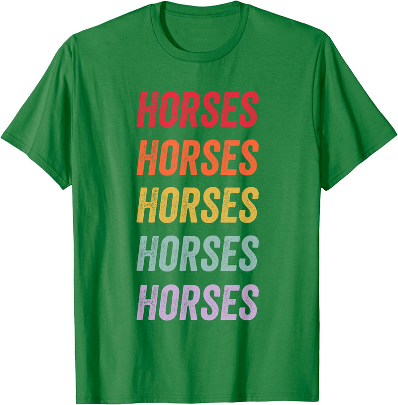 horses Apparel Horses T-Shirt - Kelly Green