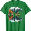 Forest Mountain Wildlife Trees Trees Wildlife Reflection Nature Bear Outdoor Forest T-Shirt - Kelly Green