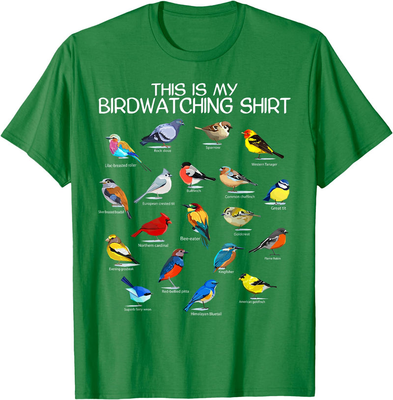 Funny Mens Bird Shirt Gifts For Birding Lovers This is my Birdwatching Shirt For Bird Lover & Birdwatcher T-Shirt - Kelly Green