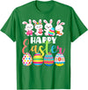 Happy Easter 2026 Cute Bunny Rabbit Easter Day Women Girls T-Shirt in Kelly Green